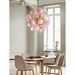 Люстра розовые шары на золотом каркасе Pink Light Bubbles варинант исполнения - 5 | Loft Concept в Барнауле