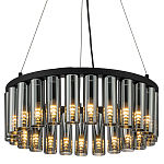 Люстра со стеклянными цилиндрическими плафонами Luminous Cylinders Smoky Round варинант исполнения - 1 | Loft Concept в Барнауле