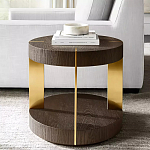 Дизайнерский журнальный стол круглый на 4-х ножках с подстольем Hufok варинант исполнения - 1 | Loft Concept в Барнауле