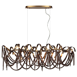 Люстра подвесная линейная с переплетенными металлическими лентами и цепочками Atlantis Chain варинант исполнения - 4 | Loft Concept в Барнауле