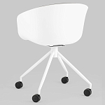 Офисное кресло из пластика с мягким сиденьем Eggshell Grey варинант исполнения - 6 | Loft Concept в Барнауле