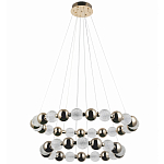 Светодиодная двухъярусная кольцевая люстра Crystal Globule Chandelier Gold варинант исполнения - 2 | Loft Concept в Барнауле