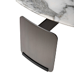 Столик журнальный с круглой мраморной столешницей на трех опорах Marble Stone Drawing варинант исполнения - 7 | Loft Concept в Барнауле