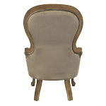 Кресло с мягкой обивкой из коричневого велюра на 4-х деревянных ножках Evelyn Classical Armchair варинант исполнения - 2 | Loft Concept в Барнауле