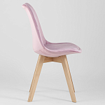 Стул с мягким велюровым сиденьем Arvika Pink варинант исполнения - 2 | Loft Concept в Барнауле
