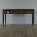 Дизайнерский Письменный стол Elsa Dreams Walnut с тремя ящиками варинант исполнения - 1 | Loft Concept в Барнауле