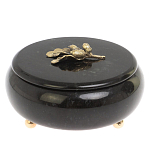 Шкатулка круглая из натурального камня змеевик Stone Casket варинант исполнения - 2 | Loft Concept в Барнауле