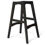 Барный стул со спинкой и подлокотниками на 4-х черных ножках Douglas Rhombus Коричневый Велюр варинант исполнения - 5 | Loft Concept в Барнауле