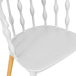 Пластиковый стул на ножках из массива бука Ferret Spiral White варинант исполнения - 4 | Loft Concept в Барнауле