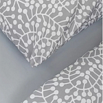 Постельное белье серого цвета с рисунком 200х220 см Blossom Essence варинант исполнения - 3 | Loft Concept в Барнауле