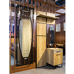 Зеркало овальное в металлической оправе в стиле лофт Urban Style Space варинант исполнения - 4 | Loft Concept в Барнауле