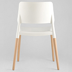 Пластиковый стул на ножках из массива бука Ferret White 4 шт варинант исполнения - 6 | Loft Concept в Барнауле