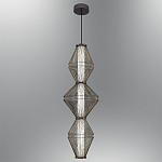 Подвесной светильник вертикальный с плетеным металлическим каркасом Metal Interweaving варинант исполнения - 1 | Loft Concept в Барнауле