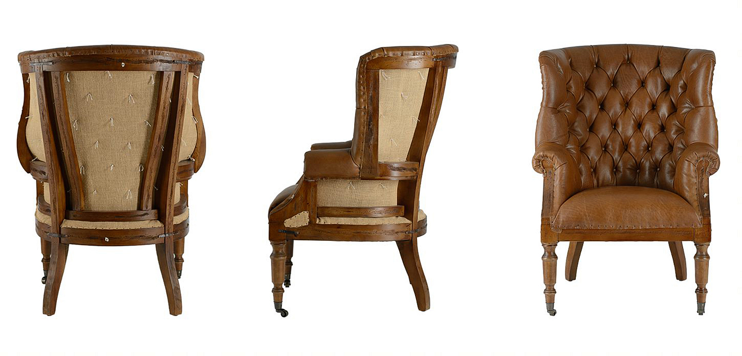 Кресло Meder Armchair натуральная кожа Кресло Meder Armchair натуральная кожа - Loft-Concept в Барнауле