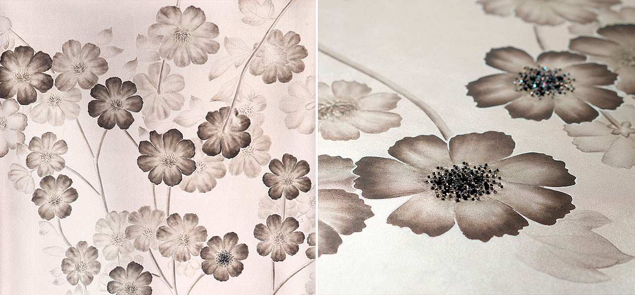 Обои ручная роспись Anemones in Light Special Colourway SC-236 on Tarnished Silver gilded silk Обои ручная роспись Anemones in Light Special Colourway SC-236 on Tarnished Silver gilded silk - Loft-Concept в Барнауле