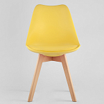 Стул с основой из пластика и мягким сиденьем Arvika Yellow варинант исполнения - 2 | Loft Concept в Барнауле