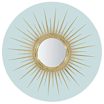 Настенное круглое зеркало Romilly Round Mirror Blue варинант исполнения - 1 | Loft Concept в Барнауле