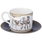 Чайный сервиз из фарфора с изображением лошадей на 6 персон 14 предметов Porcelain Horse Set варинант исполнения - 3 | Loft Concept в Барнауле