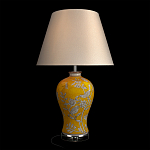 Настольная лампа желтая с изображением белых птиц Flight Among Acacia варинант исполнения - 2 | Loft Concept в Барнауле