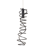 Подвесной светильник светодиодный из металла со спиральным декоративным элементом черный Metal Spiral варинант исполнения - 6 | Loft Concept в Барнауле