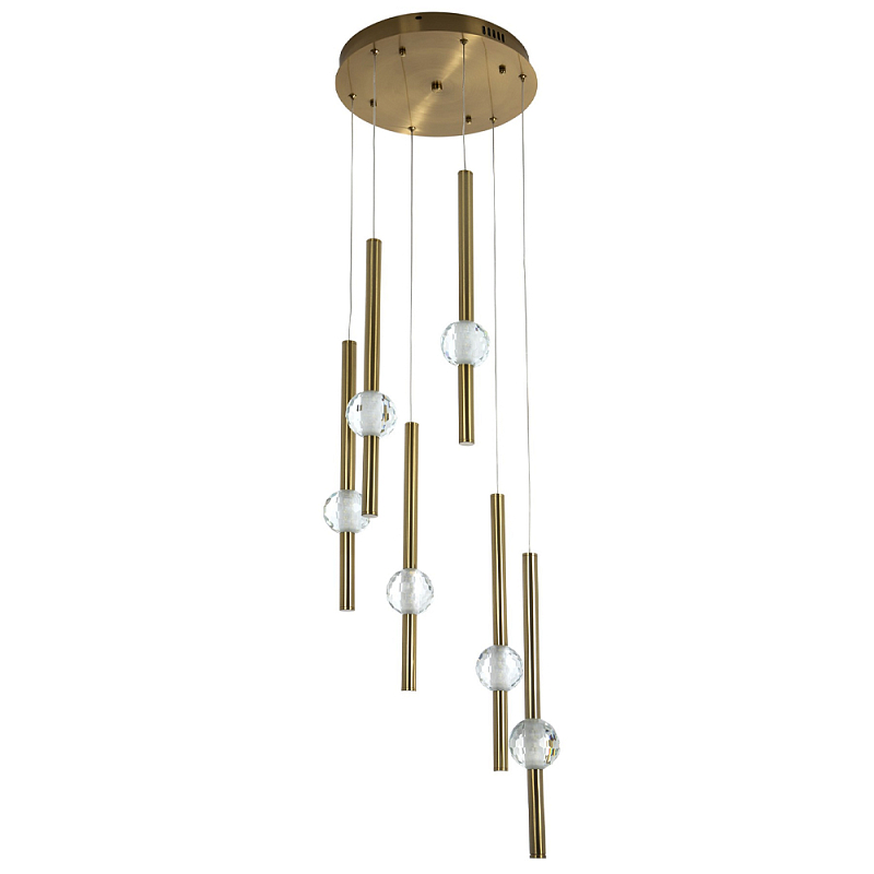Каскадная люстра Celestin Spheres Brass Chandelier Прозрачный Латунь Каскадная люстра Celestin Spheres Brass Chandelier Прозрачный Латунь в Барнауле | Loft Concept