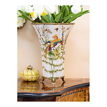 Ваза из фарфора с бронзовой стрекозой  Paradise Dragonfly варинант исполнения - 7 | Loft Concept в Барнауле