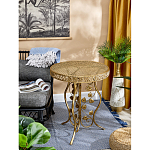 Столик приставной золотистый с орнаментом на столешнице Tanzania варинант исполнения - 4 | Loft Concept в Барнауле