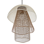 Подвесной светильник Beige Gold Mesh Tube Lampshade Hanging Lamp варинант исполнения - 3 | Loft Concept в Барнауле