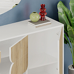 Комод с 3-мя дверцами и выдвижным ящиком цвета светлый дуб SPARK CONSOLE WHITE варинант исполнения - 4 | Loft Concept в Барнауле