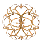 Люстра круглая в виде объёмного цветка Golden Flower Sphere варинант исполнения - 2 | Loft Concept в Барнауле