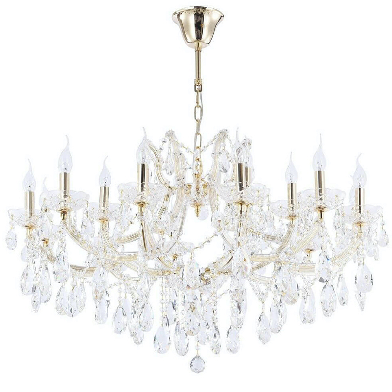 Люстра Pasquale Chandelier 18 Золотой Прозрачный в Барнауле | Loft Concept 
