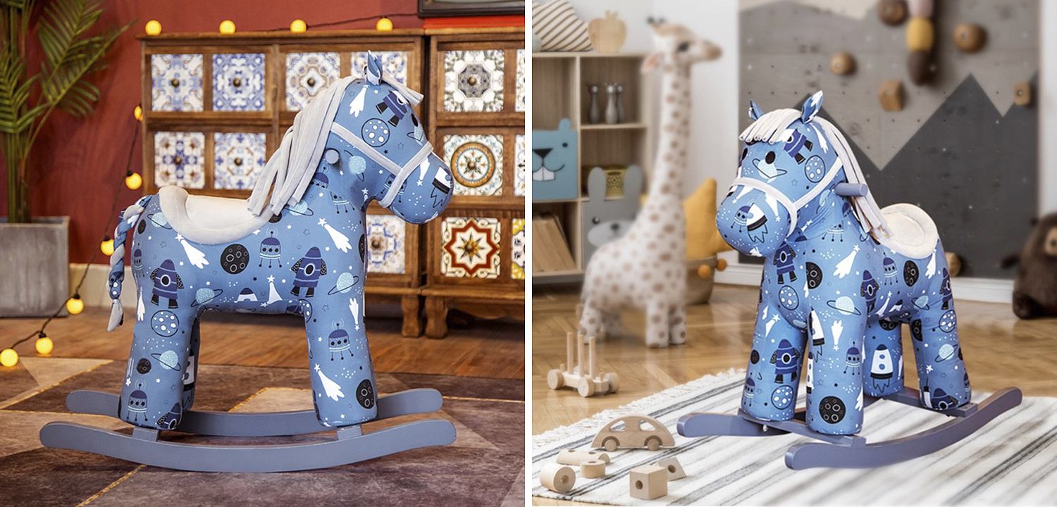 Лошадка-качалка голубая John Pony Лошадка-качалка голубая John Pony - Loft-Concept в Барнауле