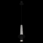 Подвесной светильник с узким цилиндрическим плафоном и черным металлическим декором Concrete Pipe варинант исполнения - 11 | Loft Concept в Барнауле