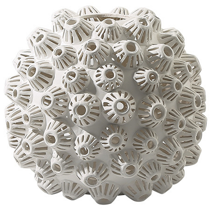 Декоративная ваза Unique Sea Urchin White Vase Белый Декоративная ваза Unique Sea Urchin White Vase Белый в Барнауле | Loft Concept