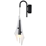 Бра черного цвета с плафоном из рельефного стекла Glass Pod варинант исполнения - 1 | Loft Concept в Барнауле