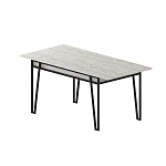 Стол обеденный с прямоугольной столешницей пыльного белого цвета на 4-х металлических ножках PAL ANCIENT WHITE варинант исполнения - 1 | Loft Concept в Барнауле