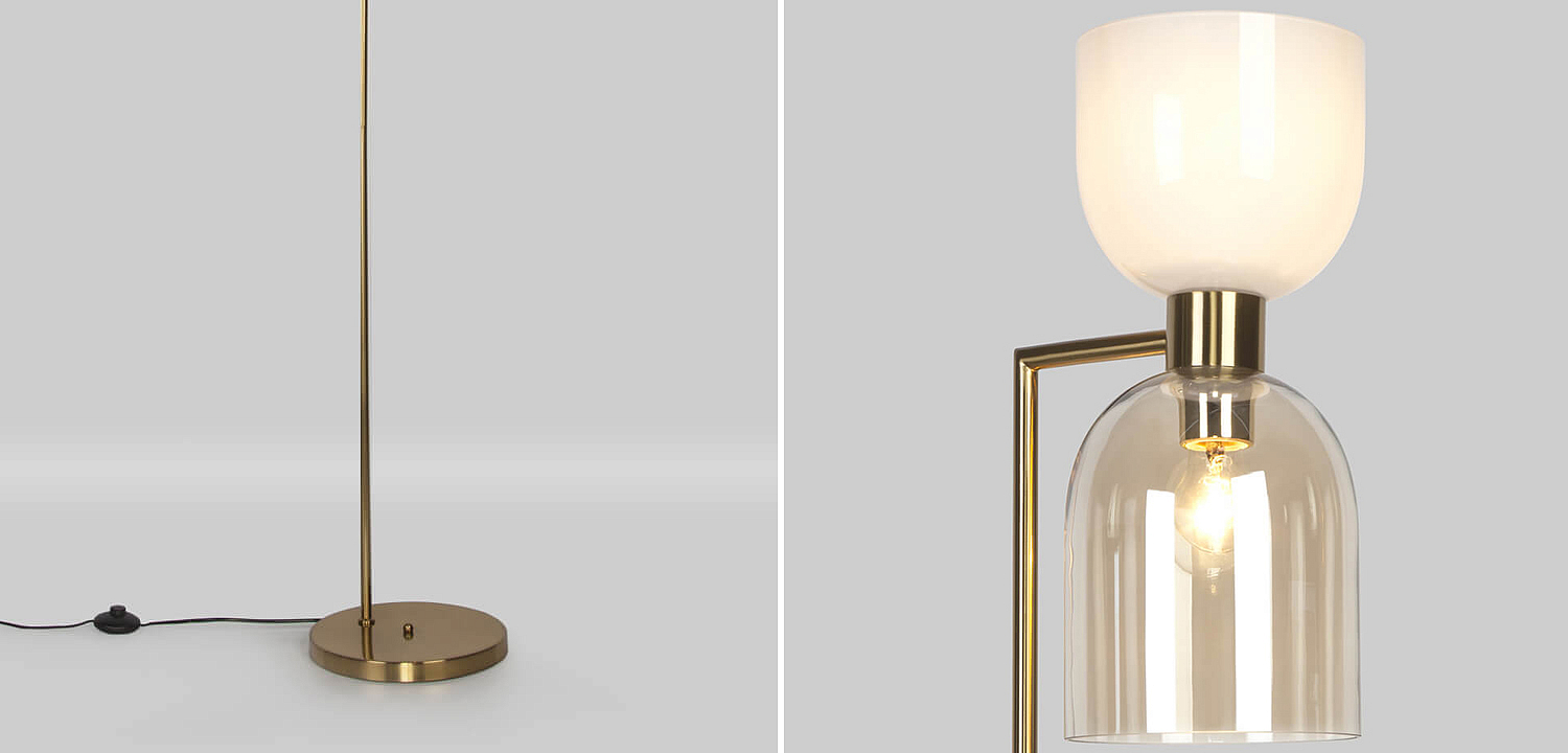 Торшер Light maker studio white and smok brass Торшер Light maker studio white and smok brass - Loft-Concept в Барнауле