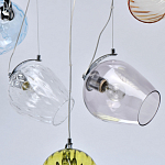 Люстра линейная с 5-ю разноцветными стеклянными плафонами Kaleido варинант исполнения - 12 | Loft Concept в Барнауле