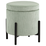 Светло-зеленый пуф на черных ножках SANJAY варинант исполнения - 1 | Loft Concept в Барнауле