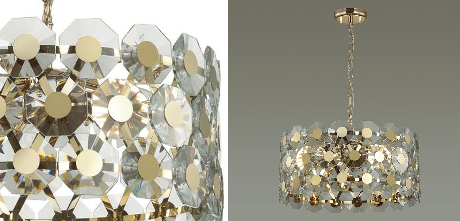 Люстра Crystal Octagons Gold Люстра Crystal Octagons Gold - Loft-Concept в Барнауле
