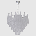 Люстра с подвесками из рифленного стекла в форме капель Textured Glass Chandelier варинант исполнения - 4 | Loft Concept в Барнауле