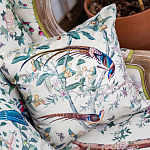 Подушка декоративная с изображением птицы в саду Beige Chinoiserie Birds in the Garden Cushion варинант исполнения - 2 | Loft Concept в Барнауле