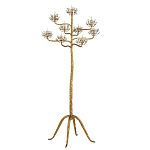 Торшер золотой в виде растения Golden Flower Glade варинант исполнения - 3 | Loft Concept в Барнауле