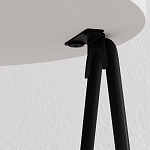 Стол приставной с 2-мя круглыми белыми столешницами ESSEL SIDE TABLE WHITE варинант исполнения - 2 | Loft Concept в Барнауле