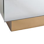 Столик журнальный зеркальный с золотым декором Gold Painted Mirror Table варинант исполнения - 3 | Loft Concept в Барнауле