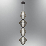 Подвесной светильник вертикальный с плетеным металлическим каркасом Metal Interweaving варинант исполнения - 2 | Loft Concept в Барнауле