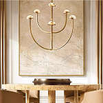 Люстрас 6-ю мраморными плафонами в форме купола Light Warm Light варинант исполнения - 3 | Loft Concept в Барнауле