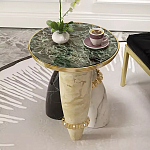 Дизайнерский журнальный стол круглый на 3-х фигурных ножках Cuzadit варинант исполнения - 1 | Loft Concept в Барнауле