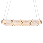 Люстра прямоугольная с текстурным природным рисунком IceFlame варинант исполнения - 4 | Loft Concept в Барнауле