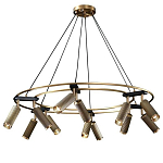 Люстра круглая с медными фактурными плафонами Trustworthiness варинант исполнения - 1 | Loft Concept в Барнауле